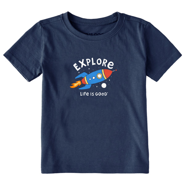 life is good Explore Rocket Short Sleeve Toddler Crusher Tee