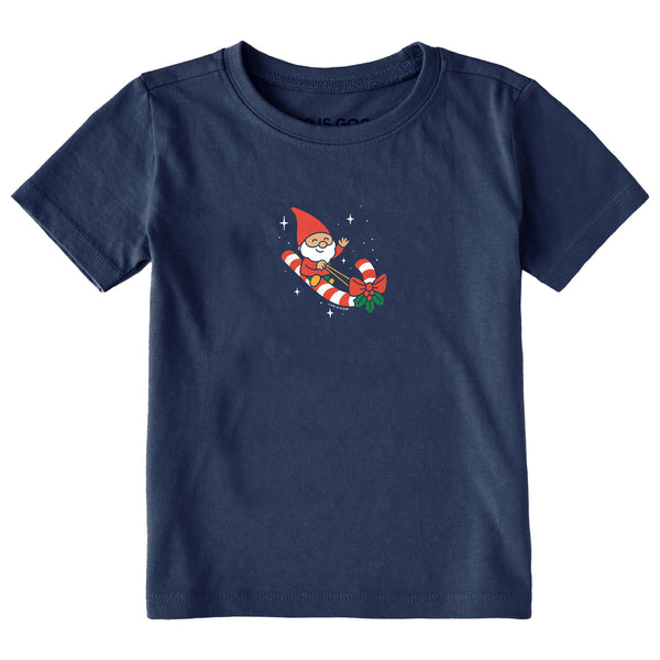 life is good Gnome on a Cane Short Sleeve Toddler Crusher Tee