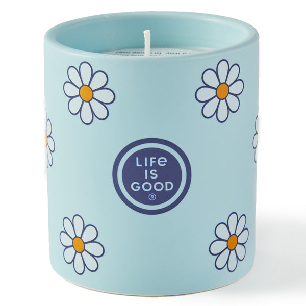 Life Is Good Have A Nice Daisy 12oz Ceramic Soy Candle