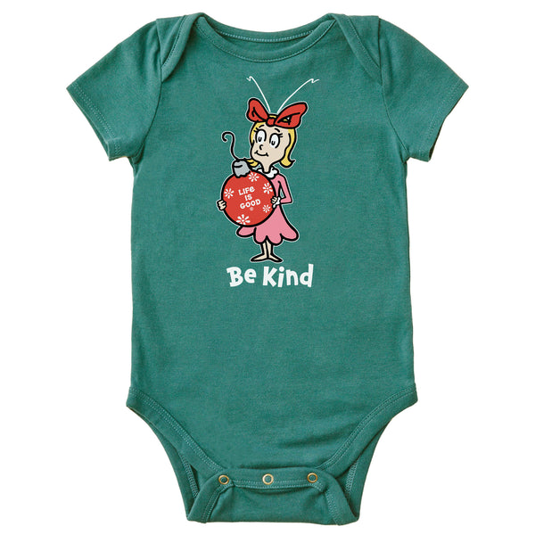 life is good Infant Cindy-Lou Be Kind Short Sleeve Crusher Baby Bodysuit