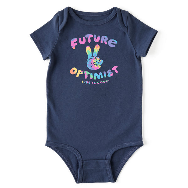 Life Is Good Infant Future Optimist Short Sleeve Crusher Baby Bodysuit