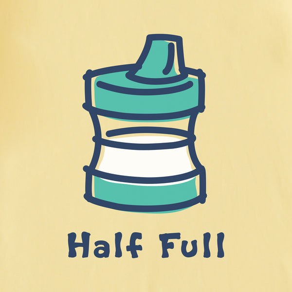 Life Is Good Infant Half Full Sippy Cup Short Sleeve Crusher Baby Bodysuit