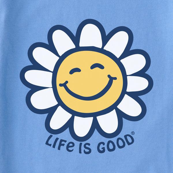 Life Is Good Infant Happy Smile Daisy Short Sleeve Crusher Baby Bodysuit