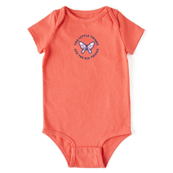life is good Infant Little Things Butterfly Short Sleeve Crusher Baby Bodysuit
