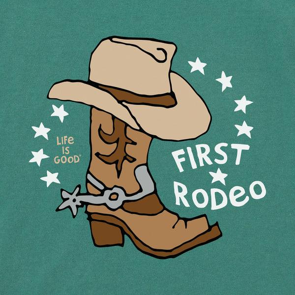 Life Is Good Infant Naive First Rodeo Short Sleeve Crusher Baby Bodysuit