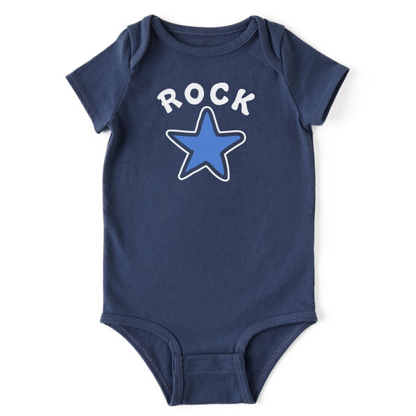 life is good Infant Rockstar Short Sleeve Crusher Baby Bodysuit