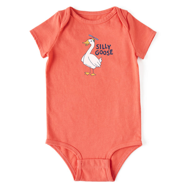 life is good Infant Silly Goose Short Sleeve Crusher Baby Bodysuit