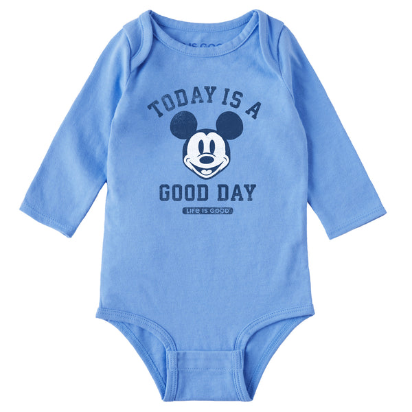 life is good Infant Steamboat Willie Good Day Long Sleeve Crusher Baby Bodysuit