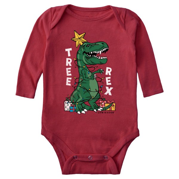 life is good Infant Tree Rex Long Sleeve Crusher Baby Bodysuit