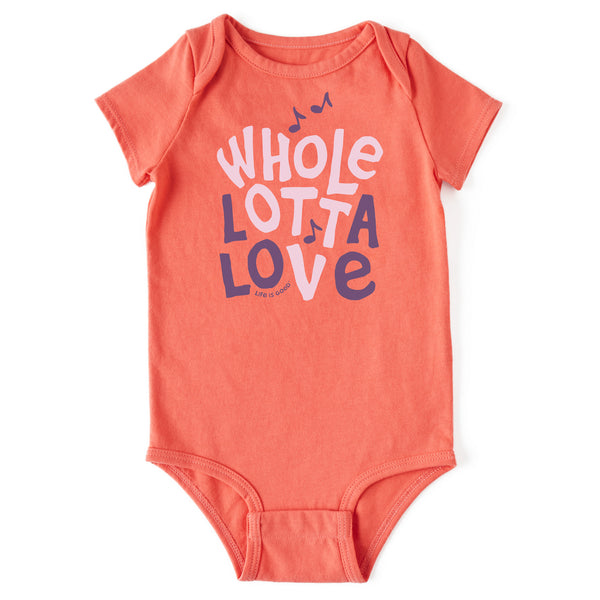 life is good Infant Whole Lotta Love Short Sleeve Crusher Baby Bodysuit