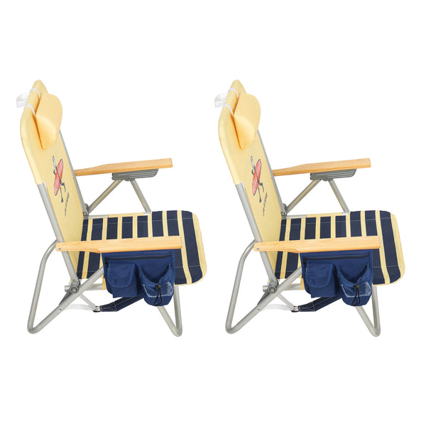 Life Is Good Jake Surfboard 2-Pack Backpack Beach Chair