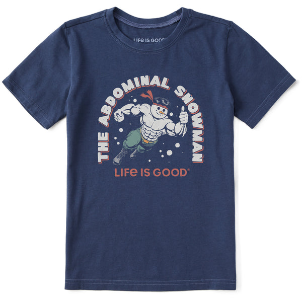 life is good Kids Abdominal Snowman Action Hero Short Sleeve Crusher Tee