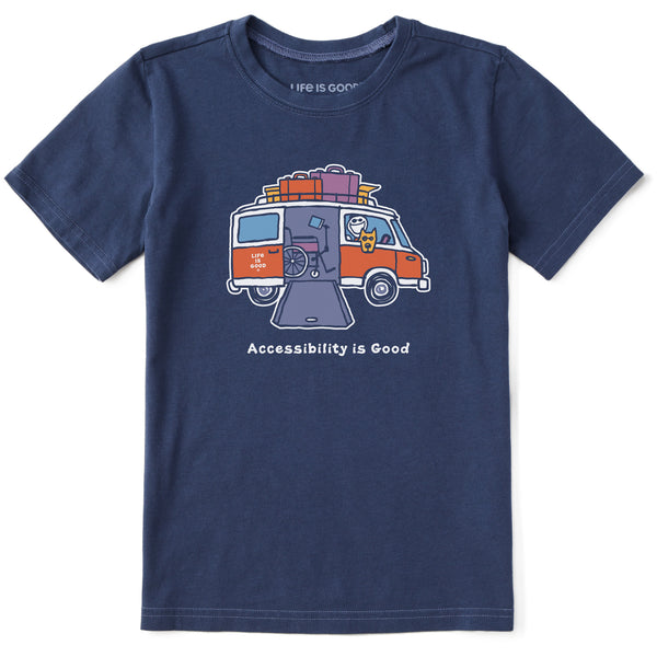 life is good Kids Accessibility is Good Short Sleeve Crusher Tee