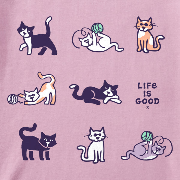 Life Is Good Kids Al The Cat Grid Short Sleeve Crusher Tee