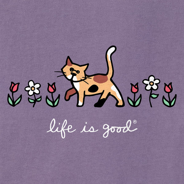Life Is Good Kids Al With Flowers Long Sleeve Crusher Tee