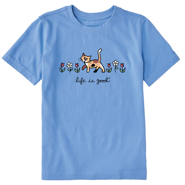 Life Is Good Kids Al With Flowers Short Sleeve Crusher Tee
