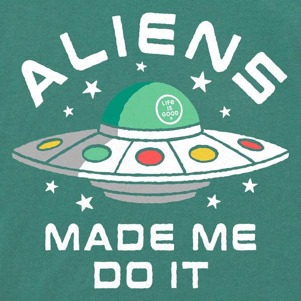 Life Is Good Kids Aliens Made Me Do It Short Sleeve Crusher Tee