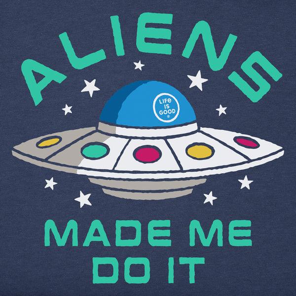 Life Is Good Kids Aliens Made Me Do It Short Sleeve Crusher Tee