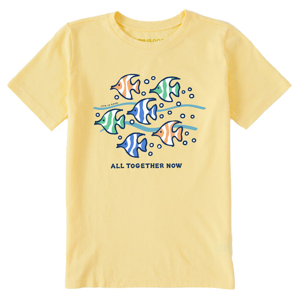 Life Is Good Kids All Together Now Fish Short Sleeve Crusher Tee