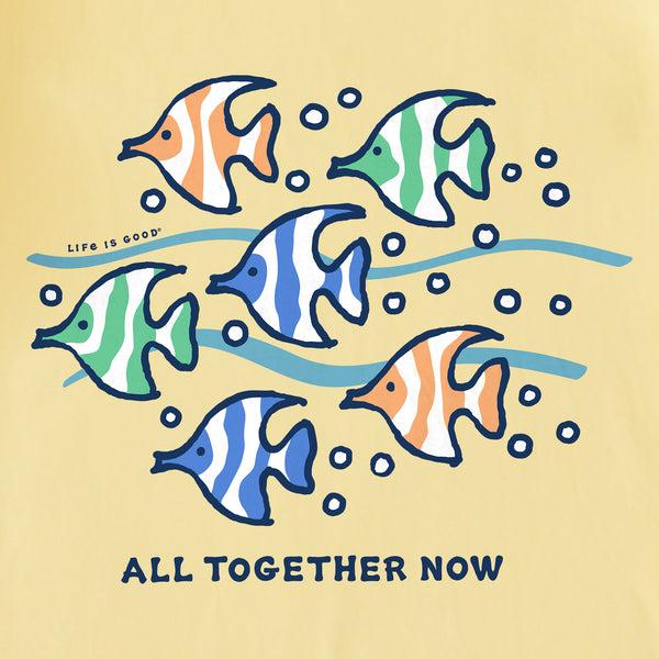 Life Is Good Kids All Together Now Fish Short Sleeve Crusher Tee