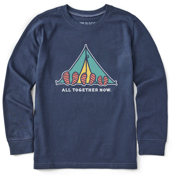 life is good Kids All Together Tent Long Sleeve Crusher Tee