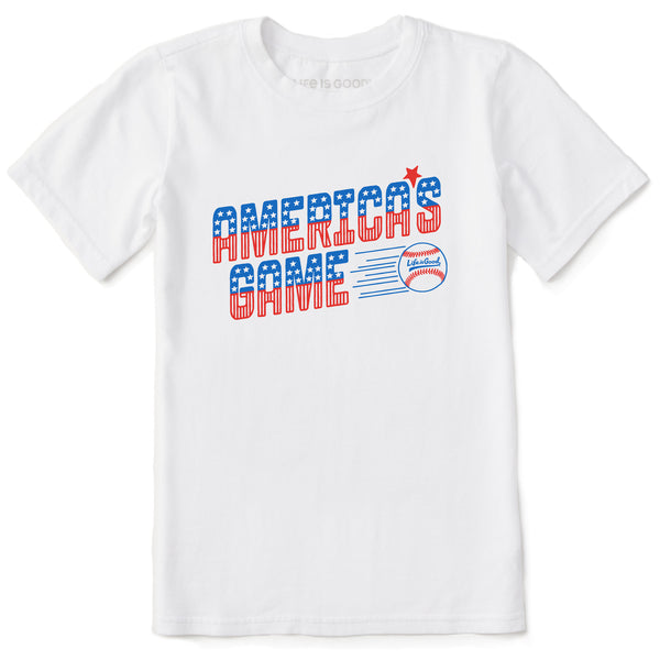 life is good Kids America's Game Short Sleeve Crusher Tee