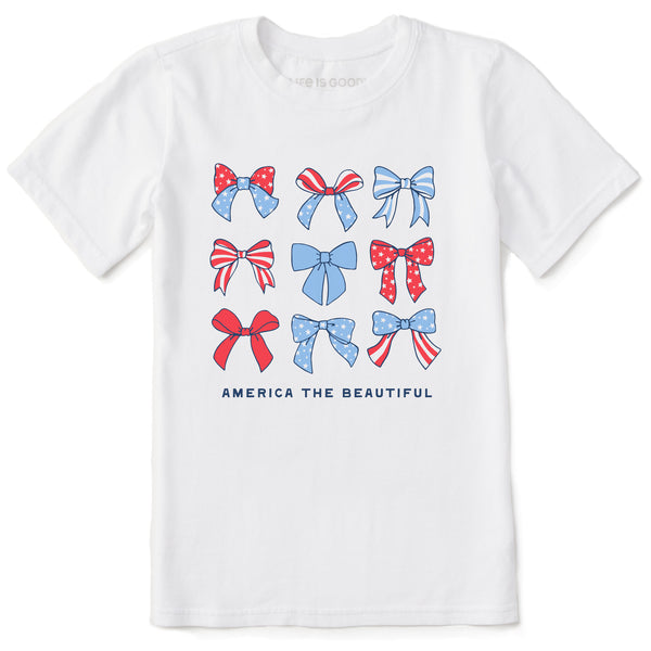 life is good Kids America the Beautiful Bows Short Sleeve Crusher Tee