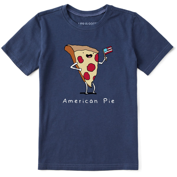 life is good Kids American Pizza Pie Short Sleeve Crusher Tee
