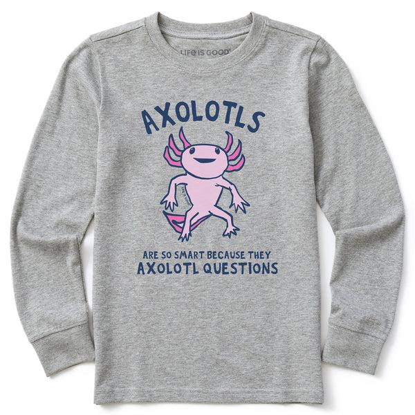 Life Is Good Kids Axolotls Questions Long Sleeve Crusher Tee