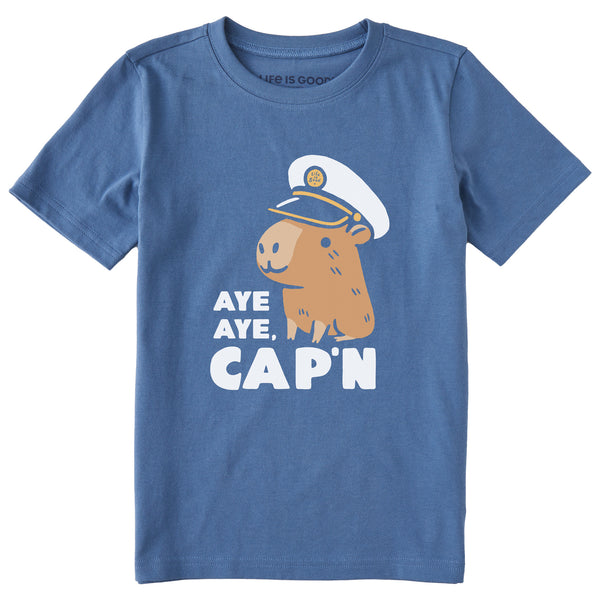 Life Is Good Kids Aye Aye Cap'n Capybara Short Sleeve Crusher Tee