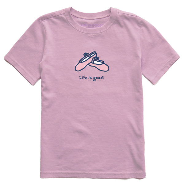 life is good Kids Ballet Slippers Short Sleeve Crusher Tee
