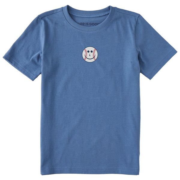 life is good Kids Baseball Face Short Sleeve Crusher Tee