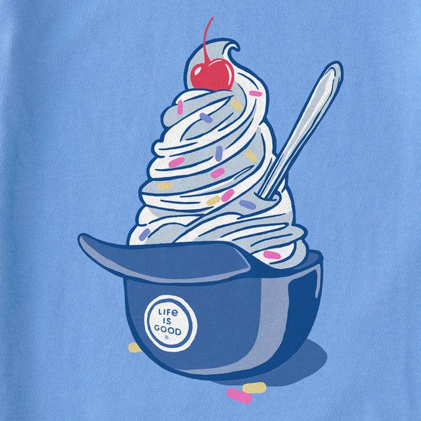 Life Is Good Kids Baseball Ice Cream Short Sleeve Crusher Tee