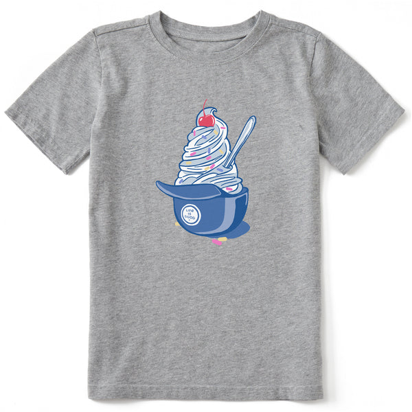 Life Is Good Kids Baseball Ice Cream Short Sleeve Crusher Tee