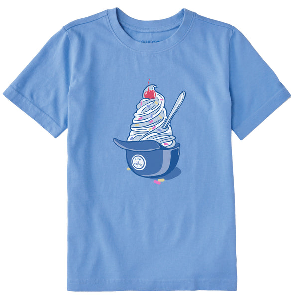 life is good Kids Baseball Ice Cream Short Sleeve Crusher Tee