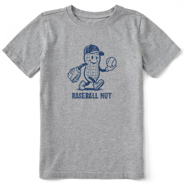 life is good Kids Baseball Nut Short Sleeve Crusher Tee