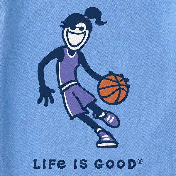 Life Is Good Kids Basketball Jackie Short Sleeve Crusher Tee