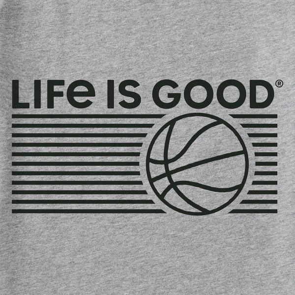 Life Is Good Kids Basketball Stripes Short Sleeve Crusher Tee