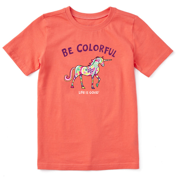 life is good Kids Be Colorful Unicorn Short Sleeve Crusher Tee