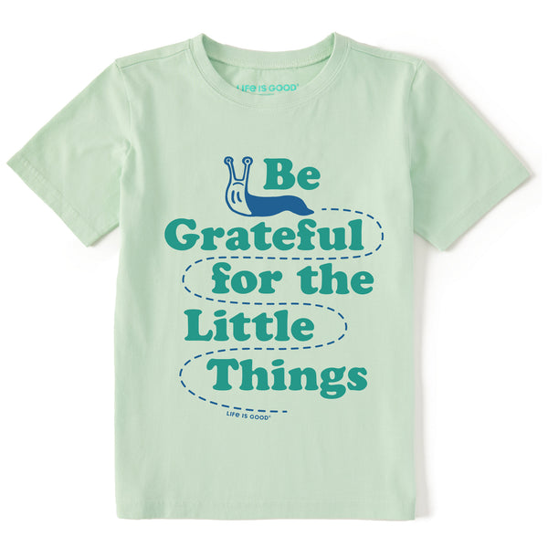 life is good Kids Be Grateful for the Little Things Slug Short Sleeve Crusher Tee