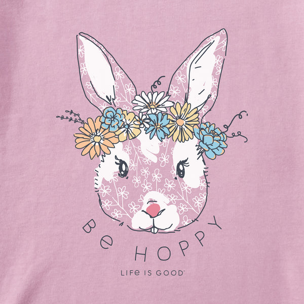 Life Is Good Kids Be Hoppy Flower Crown Short Sleeve Crusher Tee