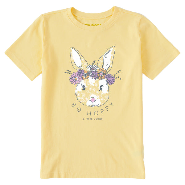 Life Is Good Kids Be Hoppy Flower Crown Short Sleeve Crusher Tee