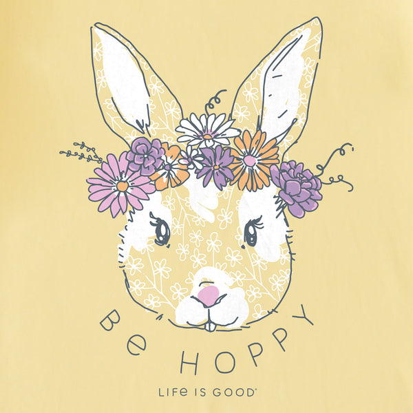 Life Is Good Kids Be Hoppy Flower Crown Short Sleeve Crusher Tee