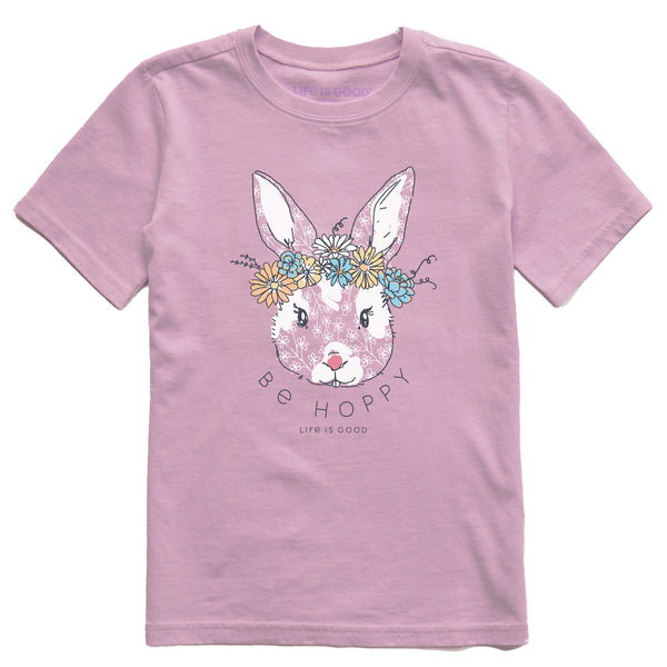 life is good Kids Be Hoppy Flower Crown Short Sleeve Crusher Tee