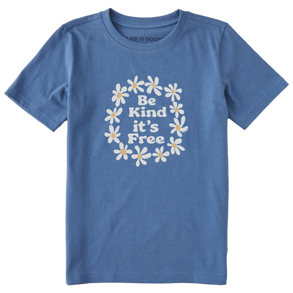 life is good Kids Be Kind It's Free Short Sleeve Crusher Tee