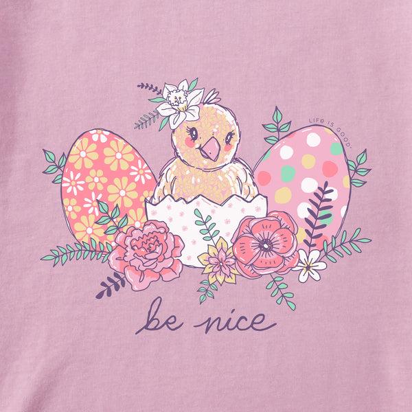 Life Is Good Kids Be Nice Chick Short Sleeve Crusher Tee