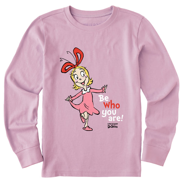 life is good Kids Be Who You Are Cindy Lou Long Sleeve Crusher Tee