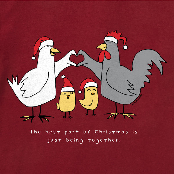 Life Is Good Kids Being Together Chicken Fam Long Sleeve Crusher Tee