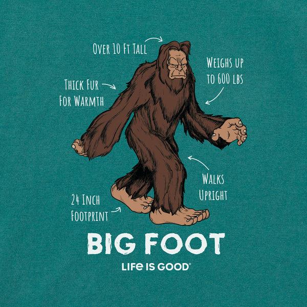 Life Is Good Kids Big Foot Facts Short Sleeve Crusher Tee