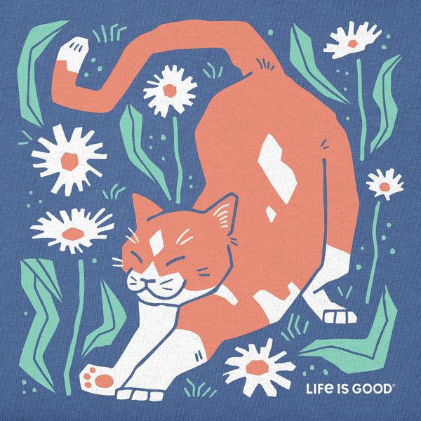 Life Is Good Kids Big Stretch Cat Short Sleeve Crusher Tee